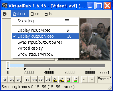 Display output video